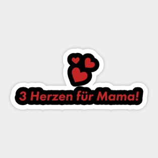 3 Hearts For Mom Sticker